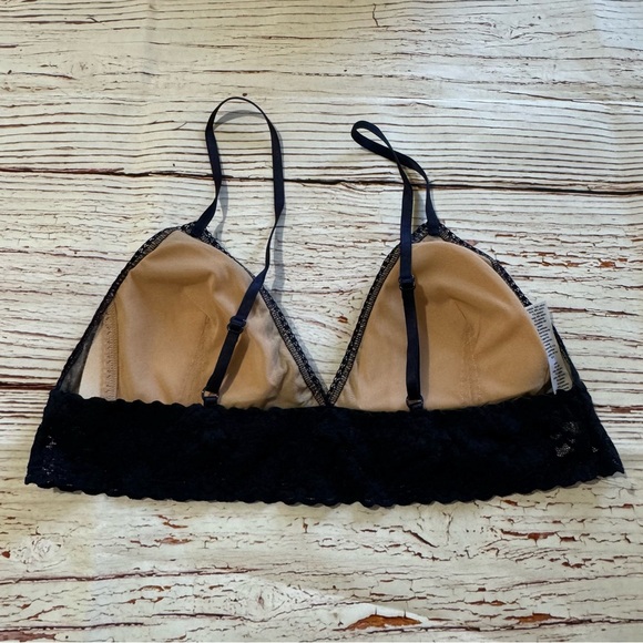 Hanky Panky Signature Lace Padded Bralette in Navy Sz L New - Picture 6 of 9